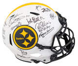 Steelers Greats (15) Signed Lunar Full Size Speed Proline Helmet W/ Case BAS Wit