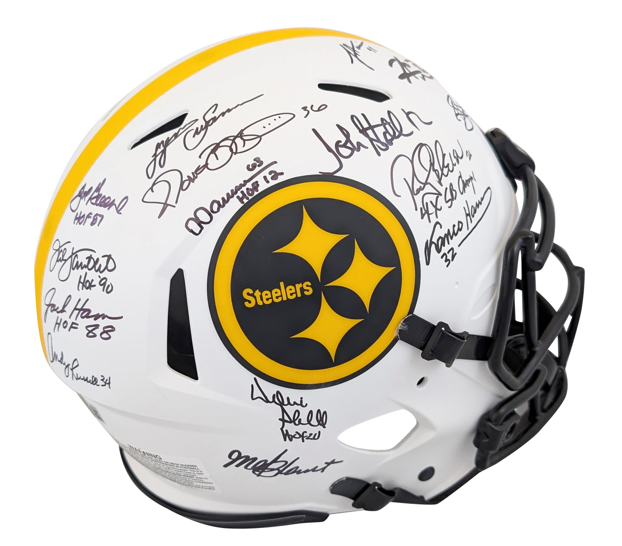 Steelers Greats (15) Signed Lunar Full Size Speed Proline Helmet W/ Case BAS Wit