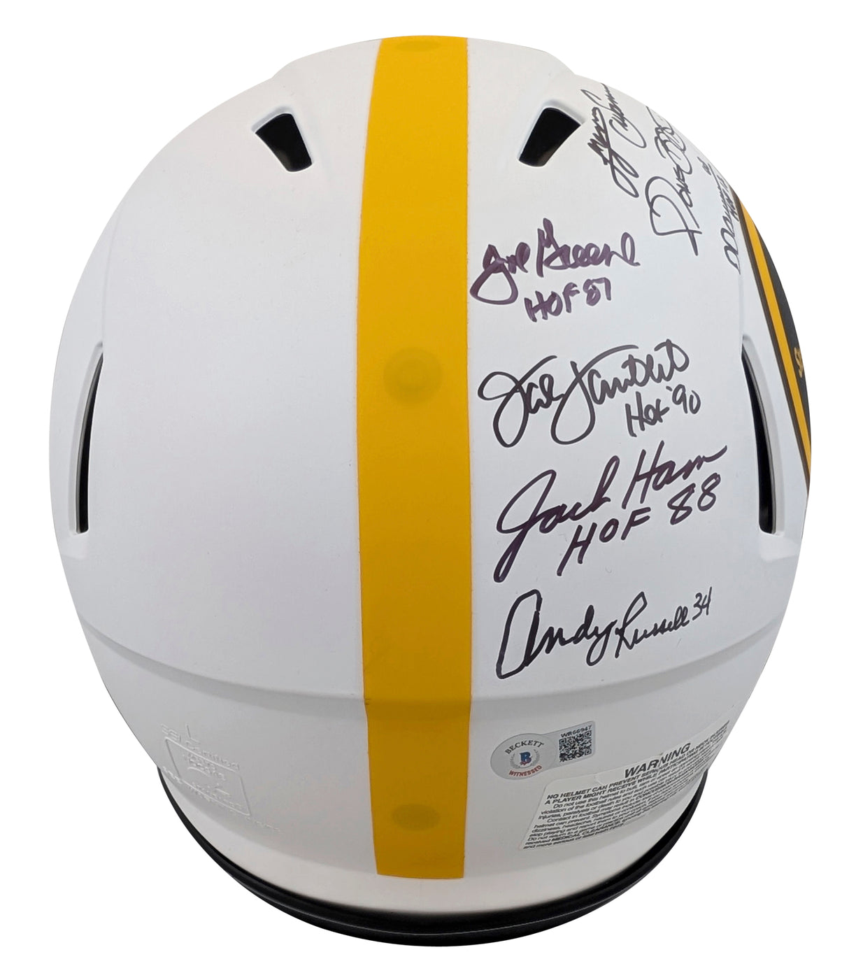 Steelers Greats (15) Signed Lunar Full Size Speed Proline Helmet W/ Case BAS Wit