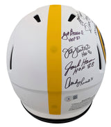 Steelers Greats (15) Signed Lunar Full Size Speed Proline Helmet W/ Case BAS Wit