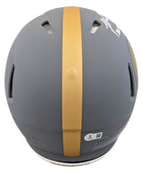 Steelers Harrison & Polamalu "DPOY" Signed Slate F/S Speed Proline Helmet BAS W