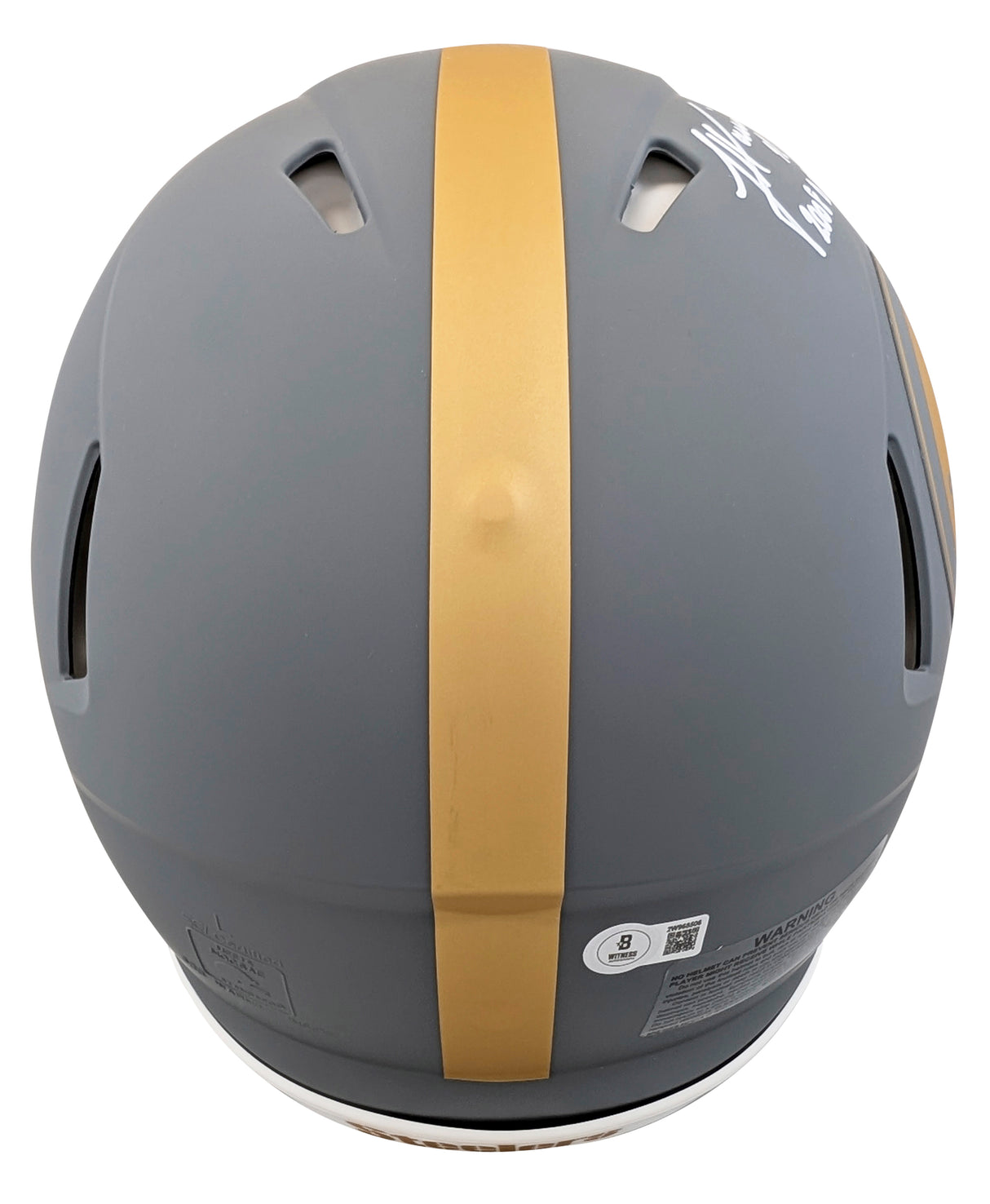 Steelers Harrison & Polamalu Signed Slate F/S Speed Proline Helmet W/ Case BAS W