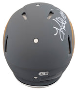 Rams (2) Faulk & Warner Signed Slate F/S Speed Proline Helmet W/ Case BAS Wit
