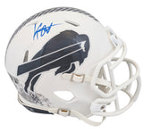 Bills Keon Coleman Signed Salute To Service III Speed Mini Helmet BAS Witnessed