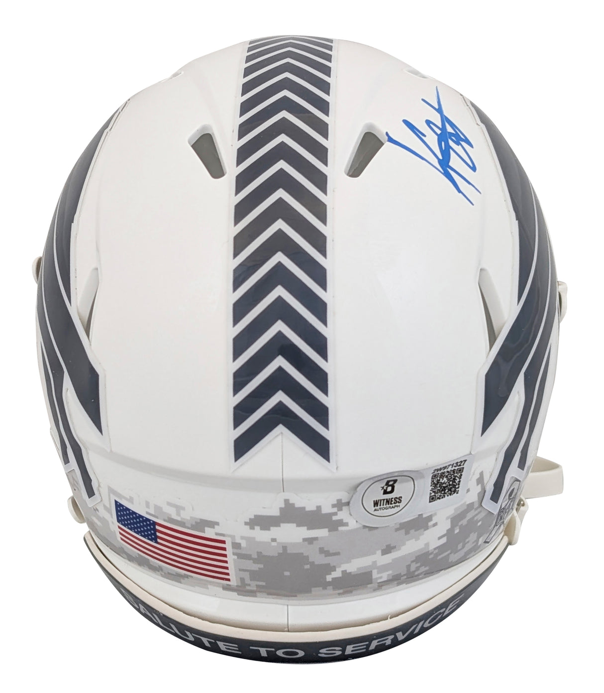 Bills Keon Coleman Signed Salute To Service III Speed Mini Helmet BAS Witnessed