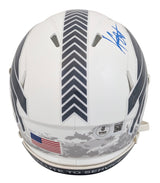 Bills Keon Coleman Signed Salute To Service III Speed Mini Helmet W/ Case BAS W