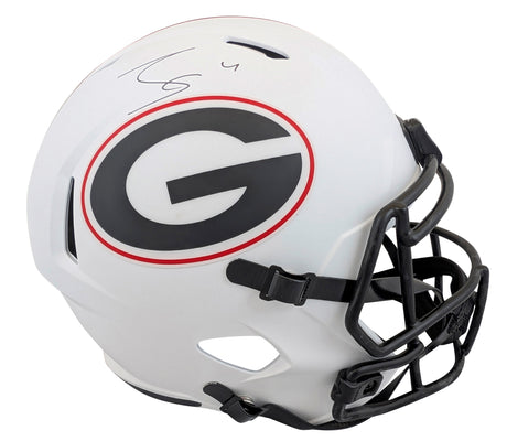 Georgia James Cook Signed Lunar Full Size Speed Rep Helmet BAS Witnessed