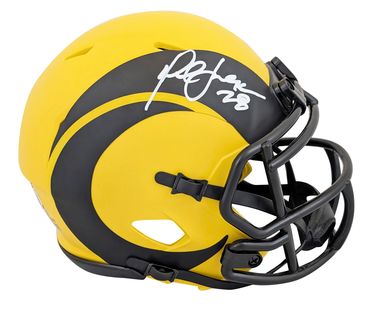 Rams Marshall Faulk Authentic Signed Rave Speed Mini Helmet W/ Case BAS Witness
