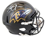 Ravens Terrell Suggs Authentic Signed Full Size Speed Rep Helmet BAS Witnessed