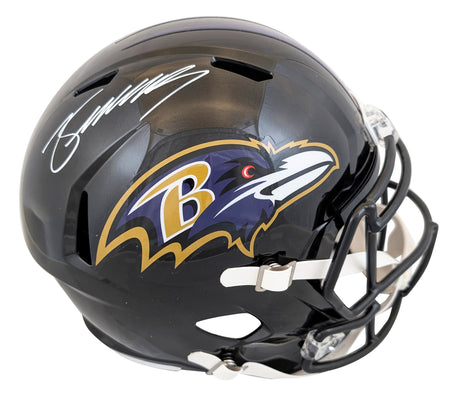 Ravens Zay Flowers Authentic Signed Full Size Speed Rep Helmet BAS Witnessed