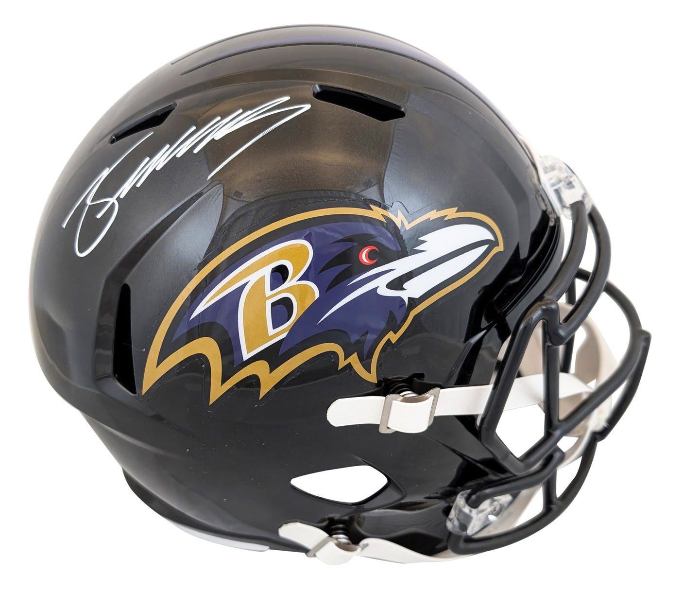 Ravens Zay Flowers Authentic Signed Full Size Speed Rep Helmet Autographed BAS