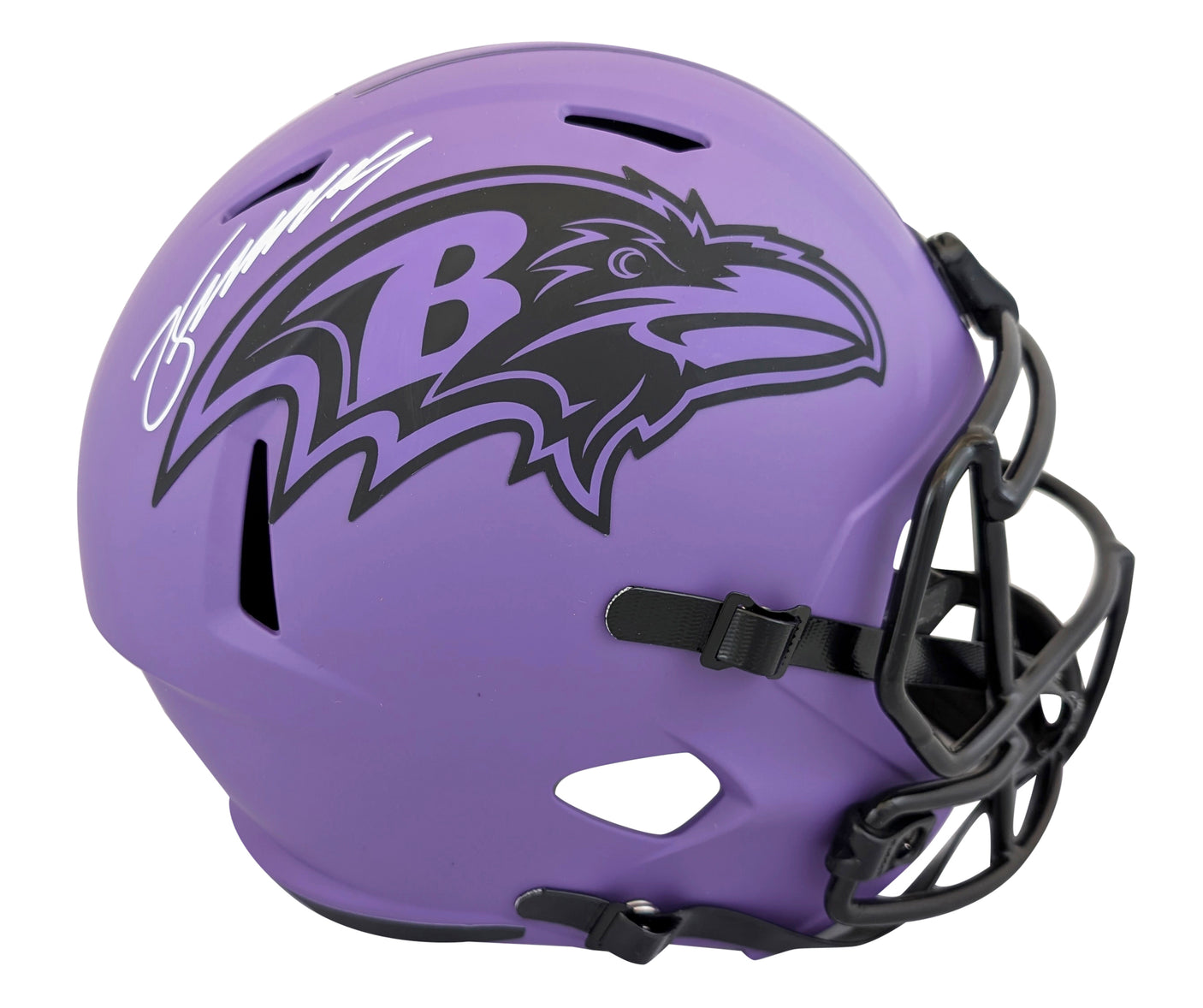 Ravens Zay Flowers Signed Rave Full Size Speed Rep Helmet W/ Case BAS Witnessed