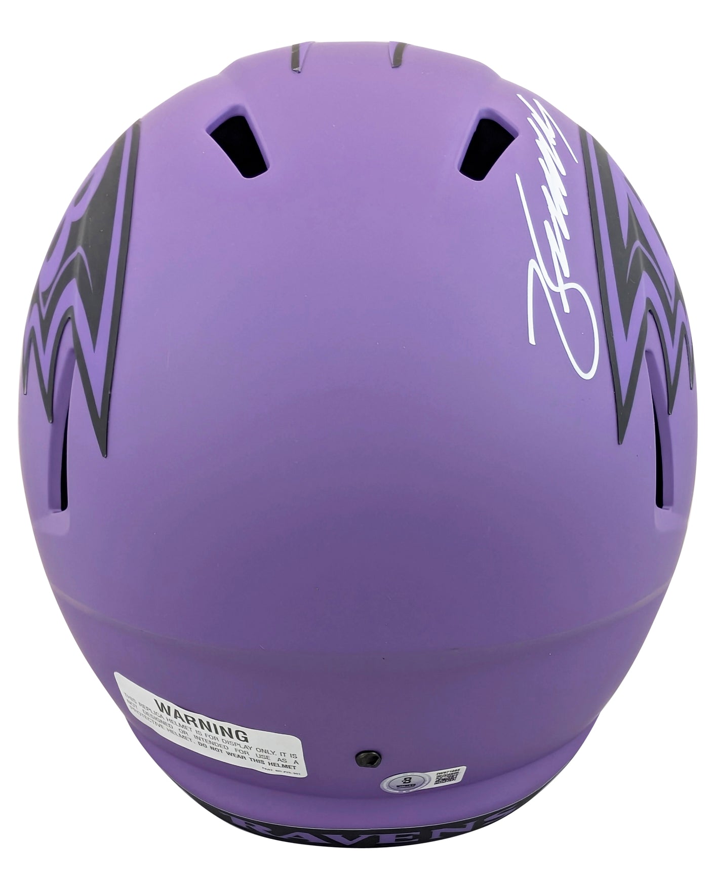 Ravens Zay Flowers Signed Rave Full Size Speed Rep Helmet W/ Case BAS Witnessed