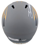 Ravens Zay Flowers Signed Slate Full Size Speed Rep Helmet W/ Case BAS Witnessed