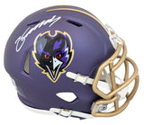 Ravens Zay Flowers Signed 2024 On-Field Alt Speed Mini Helmet W/ Case BAS Wit
