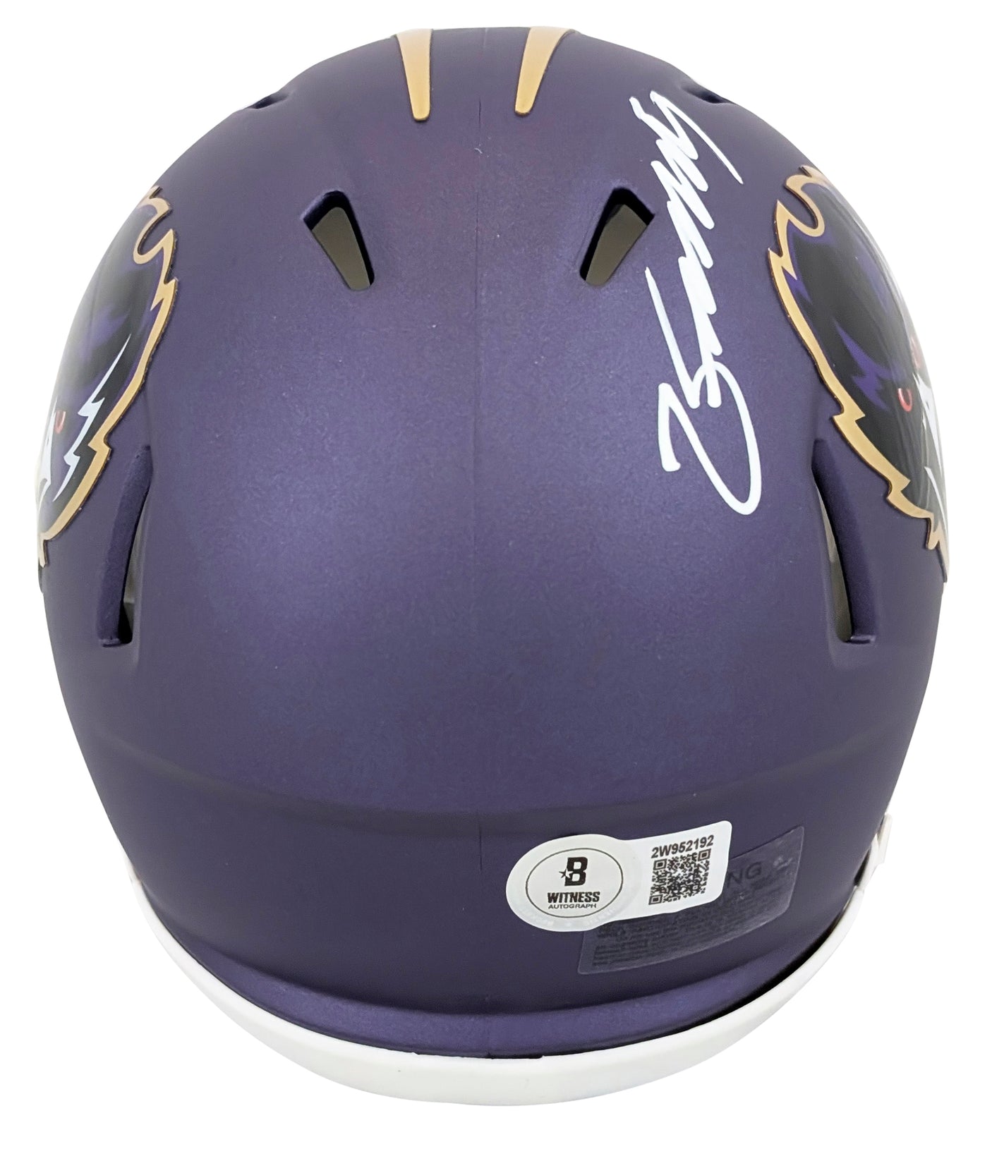 Ravens Zay Flowers Signed 2024 On-Field Alt Speed Mini Helmet W/ Case BAS Wit