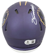 Ravens Zay Flowers Signed 2024 On-Field Alt Speed Mini Helmet W/ Case BAS Wit