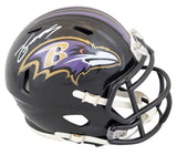 Ravens Zay Flowers Authentic Signed Speed Mini Helmet W/ Case BAS Witnessed