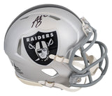 Raiders Ashton Jeanty Authentic Signed Speed Mini Helmet BAS Witnessed