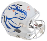 Boise State Ashton Jeanty Signed White Full Size Speed Rep Helmet W/ Case BAS W