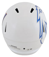Boise State Ashton Jeanty Signed White Full Size Speed Rep Helmet W/ Case BAS W