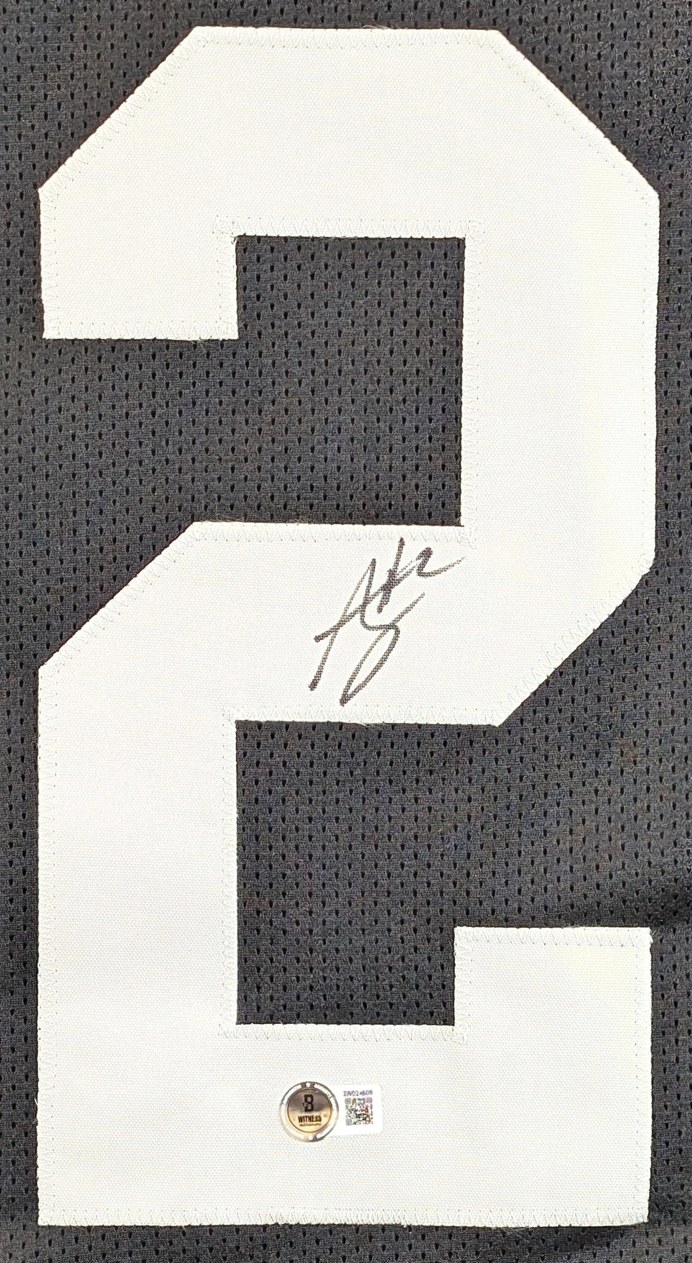 Ashton Jeanty Authentic Signed Black Pro Style Jersey Autographed BAS Witnessed