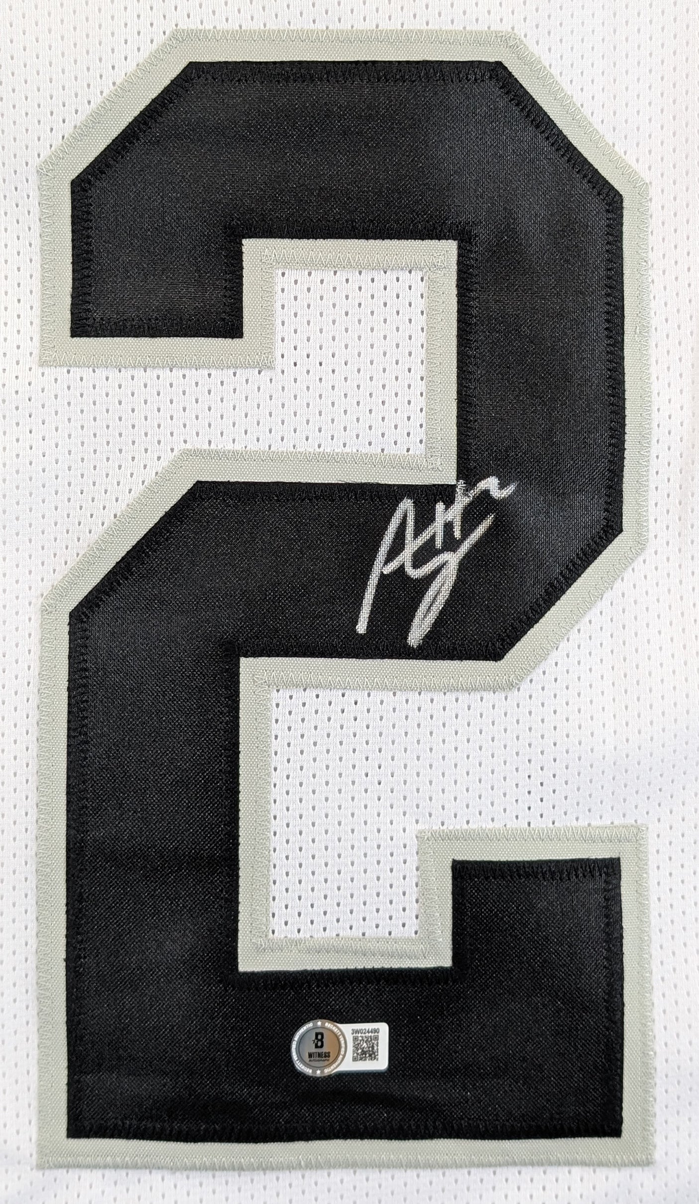 Ashton Jeanty Authentic Signed White Pro Style Jersey Autographed BAS Witnessed