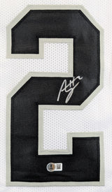 Ashton Jeanty Authentic Signed White Pro Style Jersey Autographed BAS Witnessed