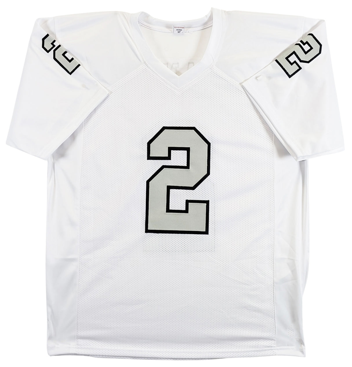 Ashton Jeanty Authentic Signed White Color Rush Pro Style Jersey BAS Witnessed