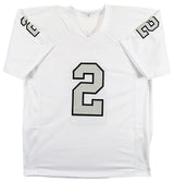 Ashton Jeanty Authentic Signed White Color Rush Pro Style Jersey BAS Witnessed