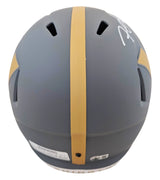 Commanders Frankie Luvu Signed Slate Full Size Speed Rep Helmet BAS Witnessed