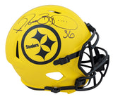 Steelers Jerome Bettis Signed Rave Full Size Speed Rep Helmet W/ Case BAS Wit