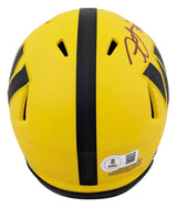 Commanders Frankie Luvu Signed Rave Speed Mini Helmet W/ Case BAS Witnessed