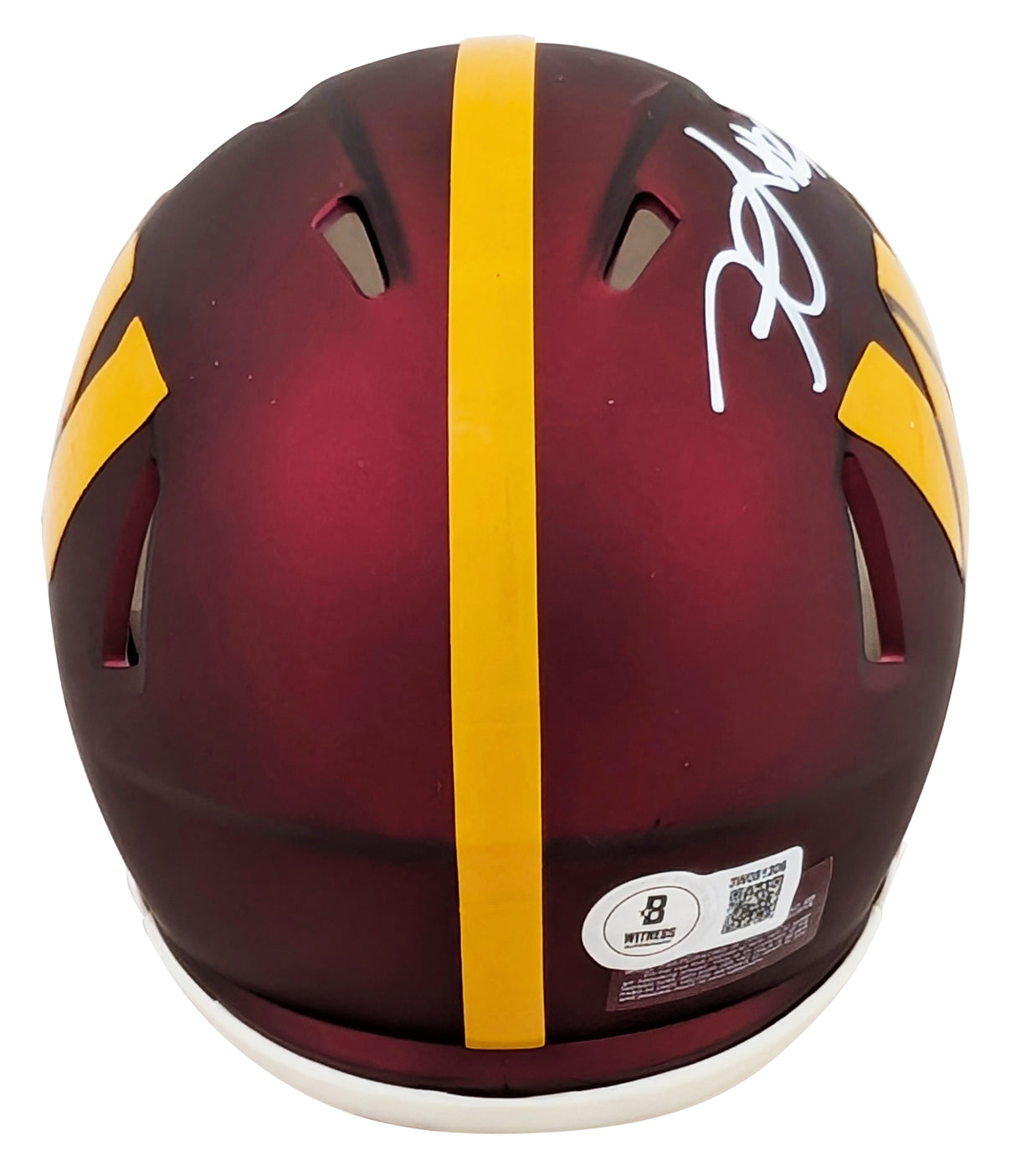 Commanders Frankie Luvu Authentic Signed Speed Mini Helmet W/ Case BAS Witnessed
