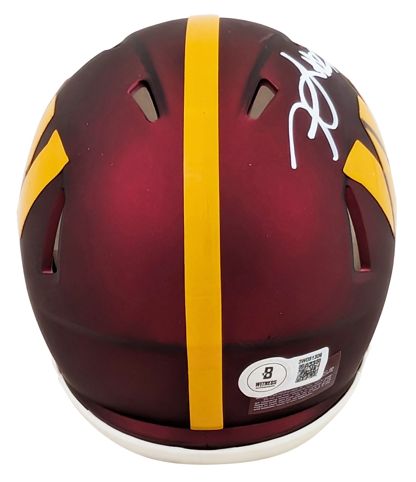 Commanders Frankie Luvu Authentic Signed Speed Mini Helmet BAS Witnessed