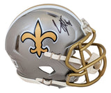 Saints Cameron Jordan Signed Flash Speed Mini Helmet W/ Case BAS Witnessed
