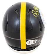 Steelers Rocky Bleier "4x SB Champs" Signed Speed Mini Helmet W/ Case BAS Wit