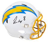 Chargers Omarion Hampton Signed Full Size Speed Rep Helmet BAS Witnessed