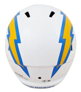 Chargers Omarion Hampton Signed Full Size Speed Rep Helmet W/ Case BAS Witnessed