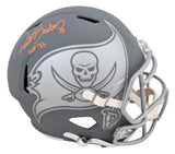 Buccaneers Ronde Barber "HOF 23" Signed Slate Full Size Speed Rep Helmet BAS Wit