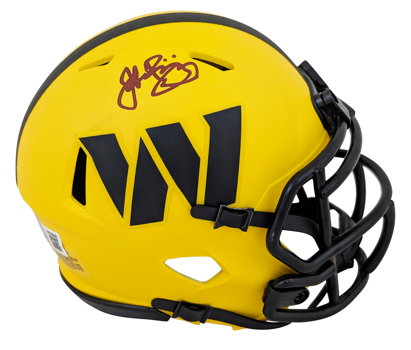 Commanders John Riggins Signed Rave Speed Mini Helmet W/ Case BAS Witnessed