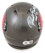 Buccaneers Ronde Barber "HOF 23" Signed Speed Mini Helmet BAS Witnessed