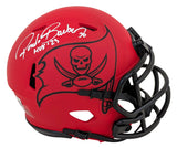 Buccaneers Ronde Barber "HOF 23" Signed Rave Speed Mini Helmet W/ Case BAS Wit
