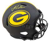 Packers Matthew Golden Signed Eclipse Full Size Speed Rep Helmet BAS Witnessed