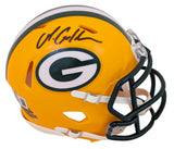 Packers Matthew Golden Authentic Signed Speed Mini Helmet BAS Witnessed