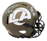 Rams Jared Verse & Braden Fiske Signed STS F/S Speed Proline Helmet W/ Case BAS