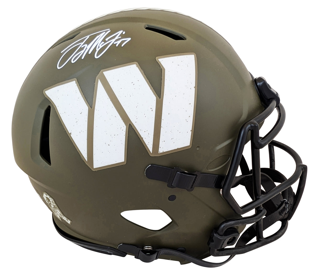 Commanders Terry McLaurin Signed STS Full Size Speed Proline Helmet BAS Witness