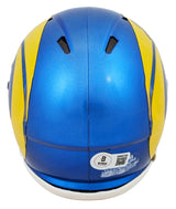 Rams Jared Verse Authentic Signed Speed Mini Helmet W/ Case BAS Witnessed