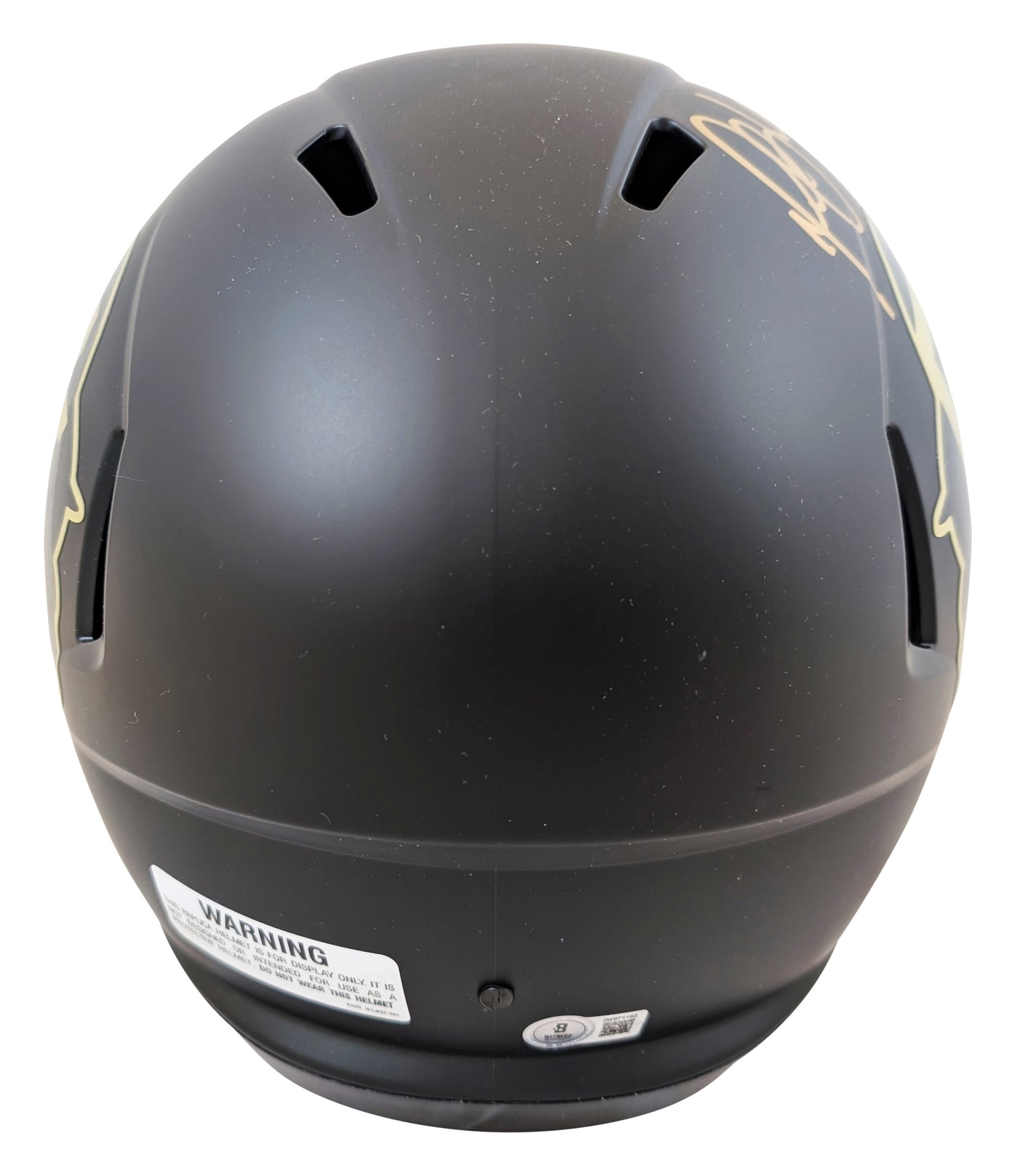 Colorado Warren Sapp & Marshall Faulk Signed Black F/S Speed Rep Helmet BAS Wit