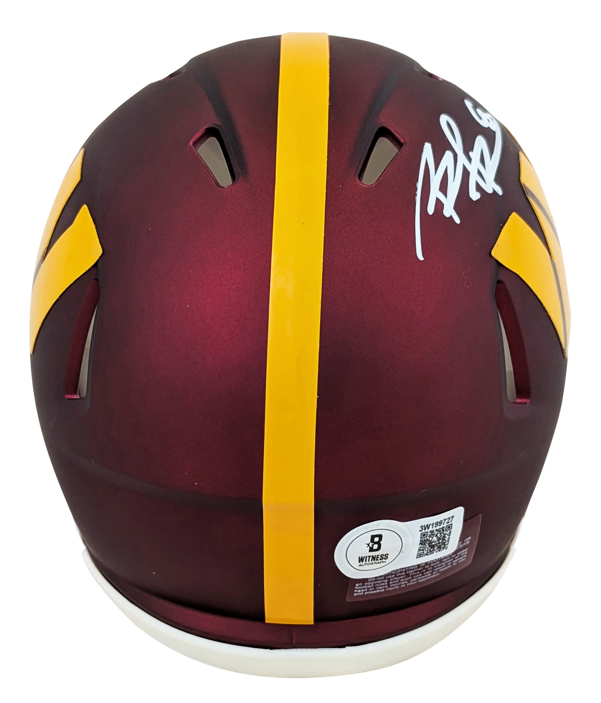 Commanders Brian Robinson Jr. Signed Speed Mini Helmet W/ Case BAS Witnessed
